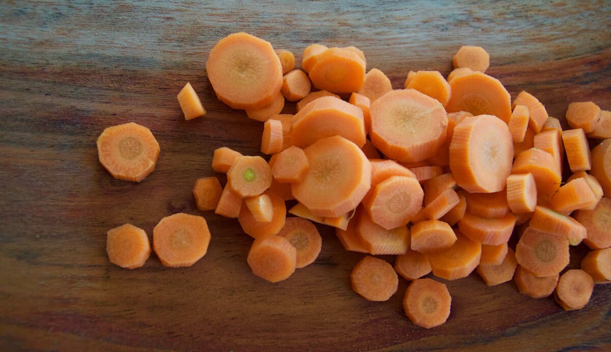 Carrot slices for baby