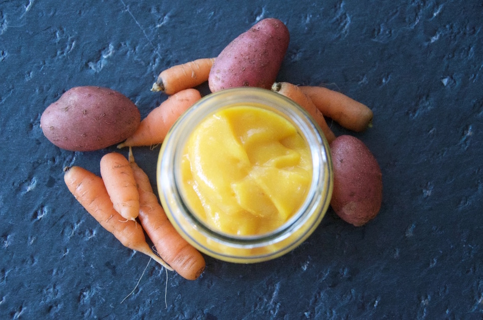 Carrot, potato and chicken puree recipe for babies (from 6 months)