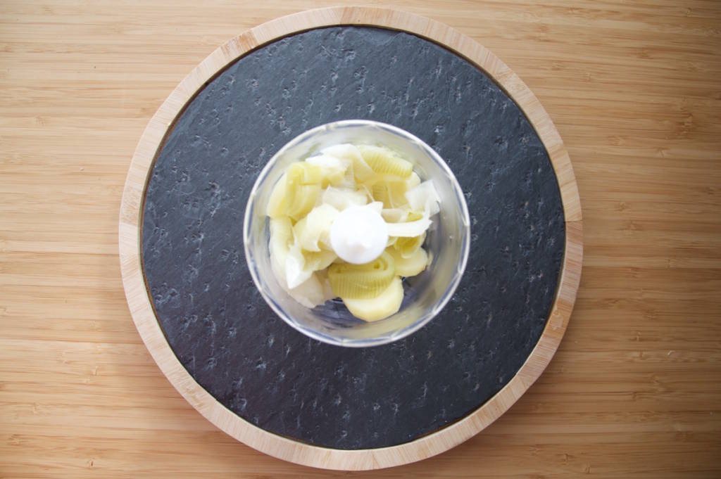 Leek white and potato cooked for the baby puree recipe