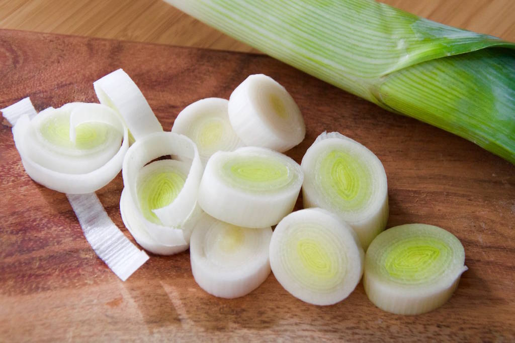 White leek for baby puree