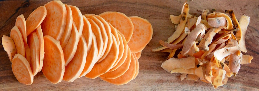 Sweet potato slices for babies