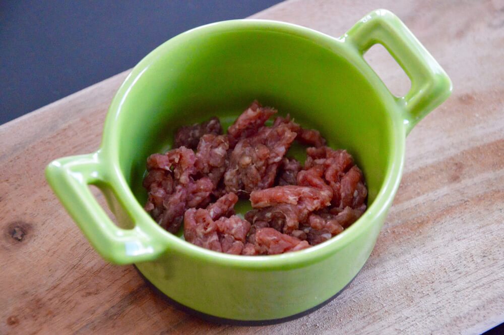 Eggplant, Ground beef and Laughing cow baby puree recipe (from 7 months