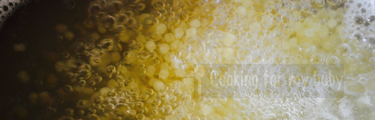 Pasta cooking for baby