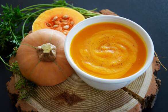 Butternut squash carrot and cinnamon baby soup recipe (from 6 months)