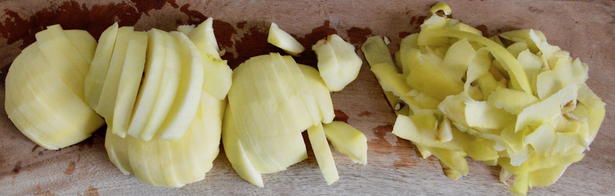 Apple slices for baby