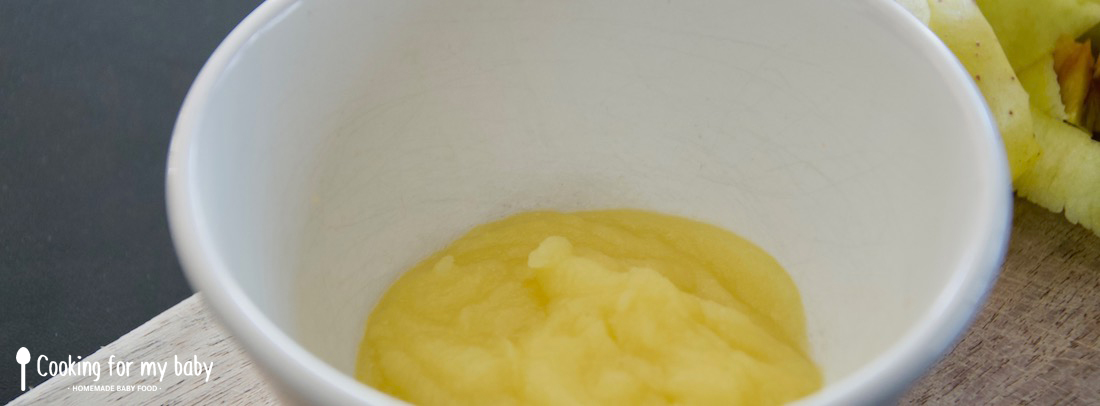 Apple and ginger baby puree