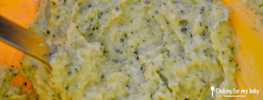 Broccoli balls dough for baby