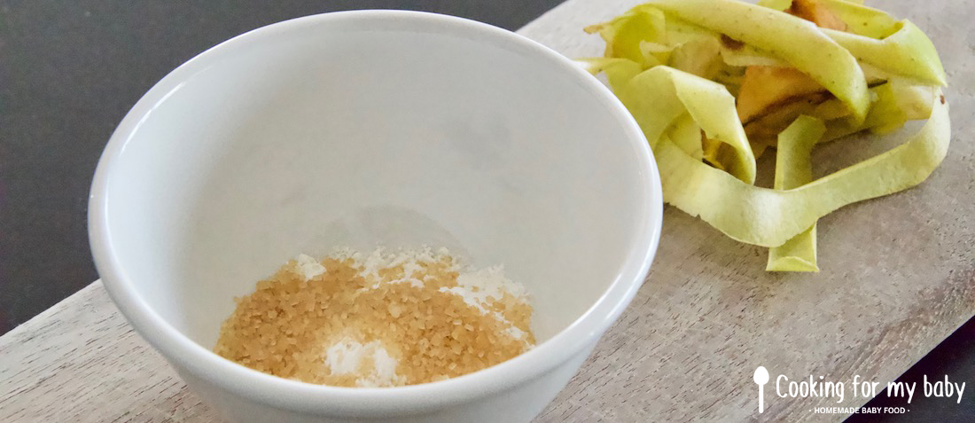 Flour and sugar for the muffin dough for my baby