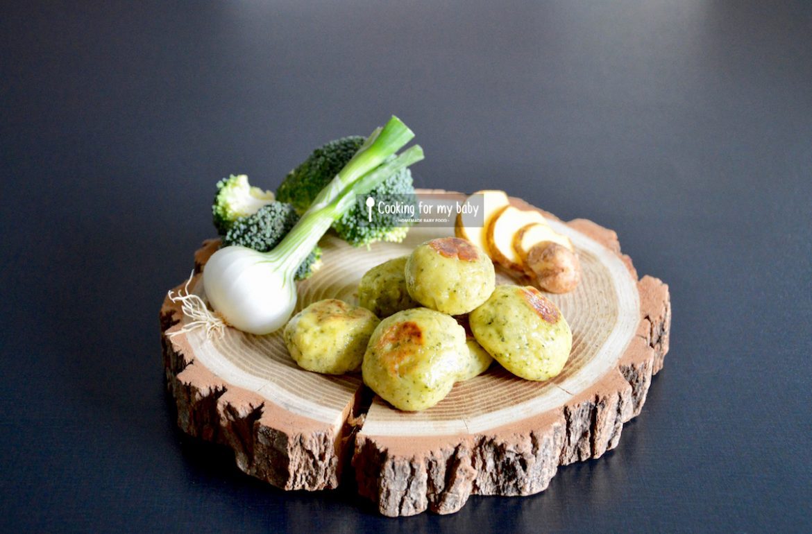 Potato broccoli and laughing cow cheese balls recipe for baby (finger food from 12 months)