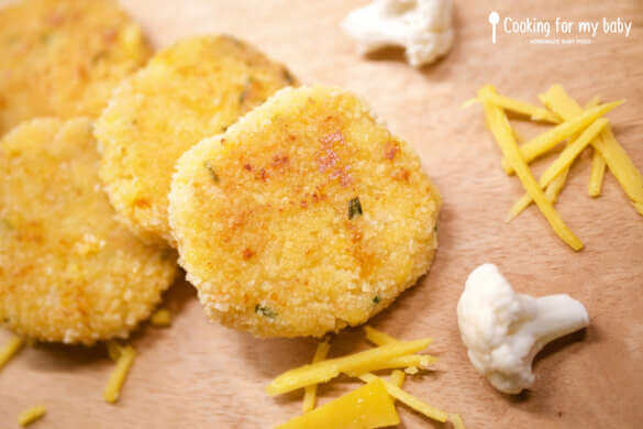 Cheddar vegetable fritters recipe for babies (Egg-Free, from 18 Months)