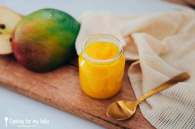 Mango and Apple Baby puree Recipe (From 6 Months)
