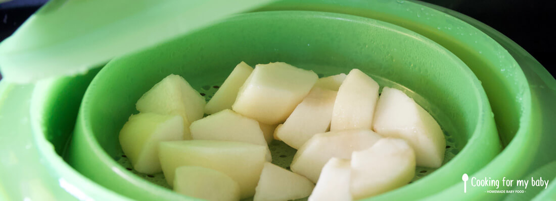 Steaming pear for baby recipe