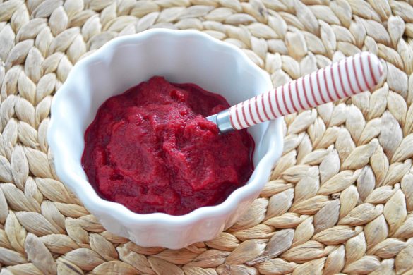 Purée de betterave rouge pour bébé