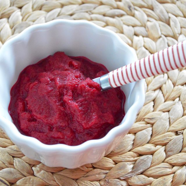 Purée bébé betterave rouge