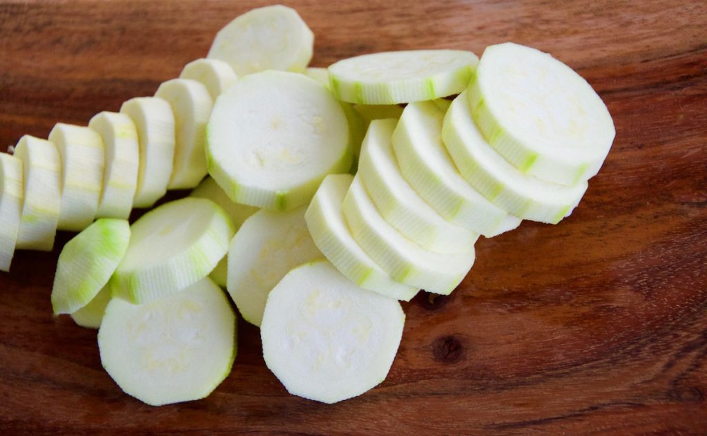 Zucchini slices for baby
