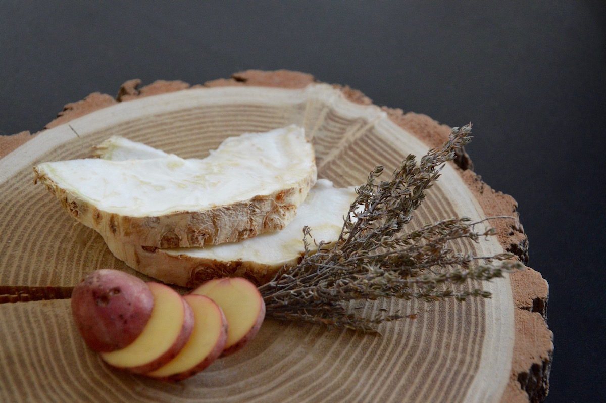 Céleri rave pomme de terre et thym pour bébé