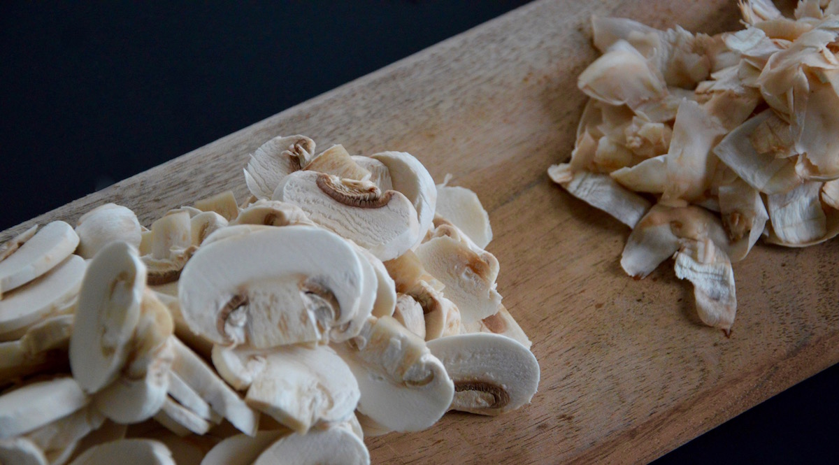 Champignons de Paris en tranches pour bébé