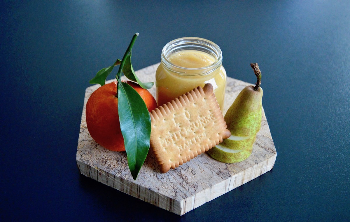 Recette de compote clémentine poire petitbeurre pour bébé (Dès 6 mois)