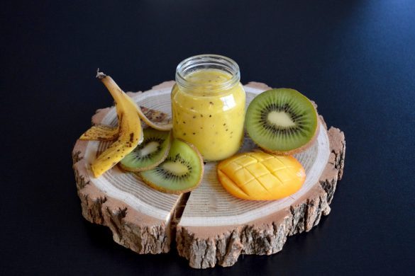 Recette de petit pot compote Kiwi mangue banane pour bébé (Dès 8 mois)