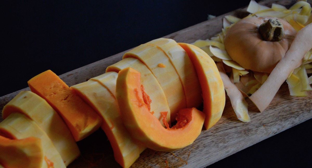 Morceaux de courge butternut pour bébé