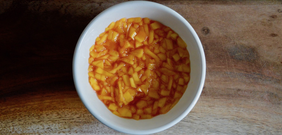 Mango and pomegranate marinade for baby