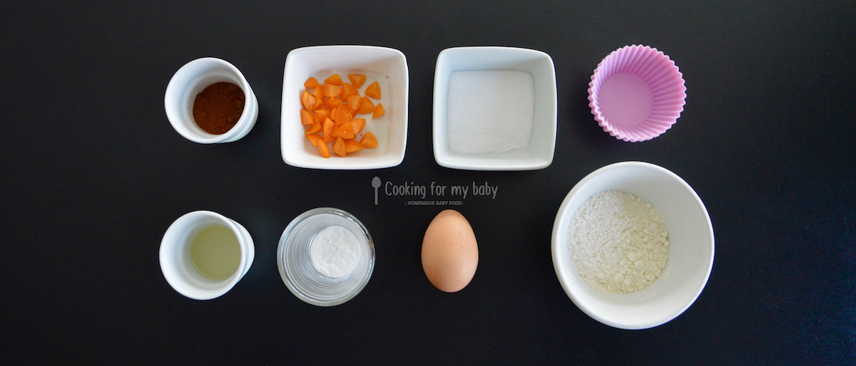 Ingrédients pour muffin chocolat pour bébé