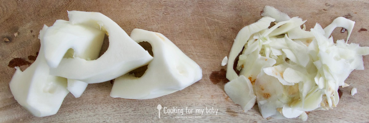 Recette De Puree De Patisson Courgette Et Pomme De Terre Gratinee A L Emmental Pour Bebe Des 10 Mois Cooking For My Baby