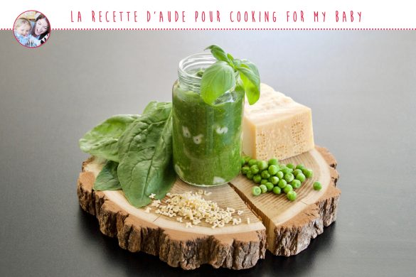 Recette de pâtes alphabet au pesto épinards et petits pois pour bébé (Dès 8 mois)