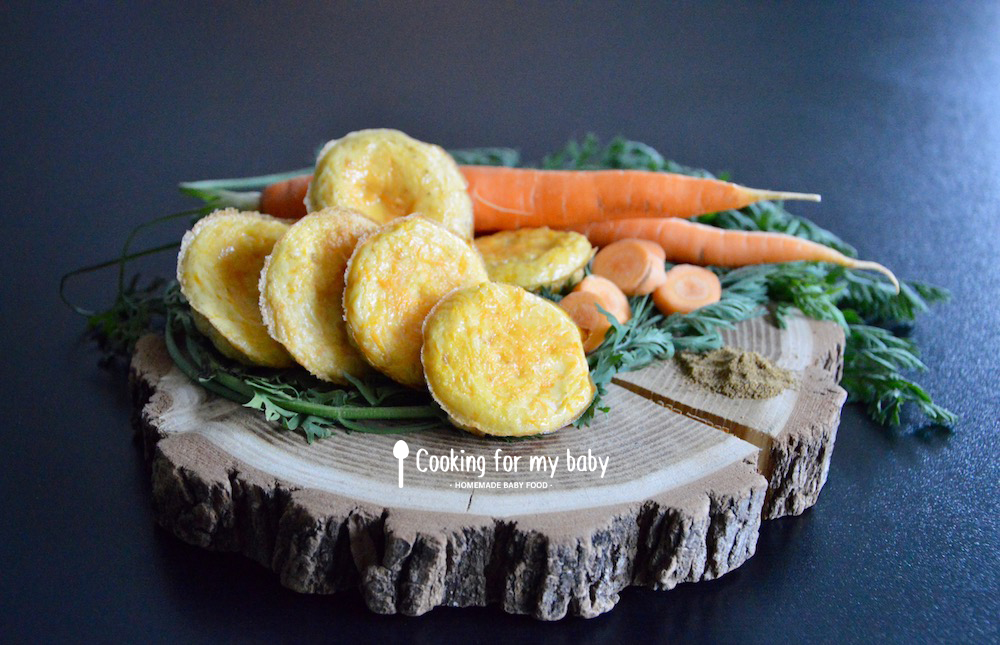 recette mini omelette carotte cumin bebe des 12 mois
