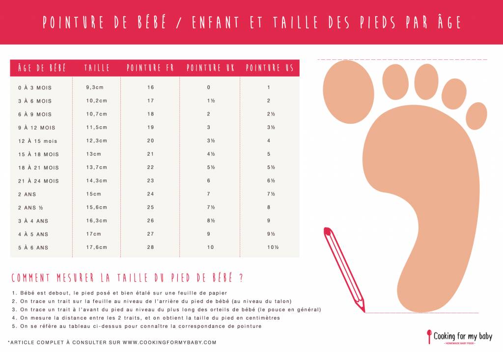 pointure bebe fille 12 mois