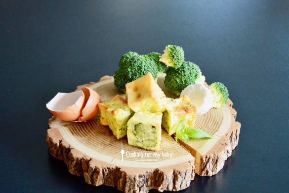 Recette de mini flan brocolis chèvre frais et basilic pour bébé (Dès 10 mois)