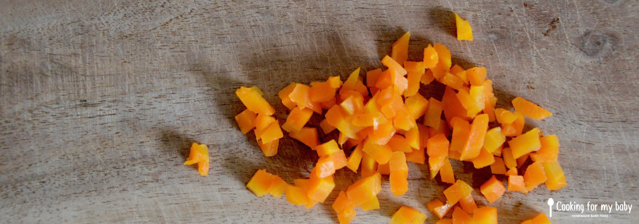 Diced carrot for baby
