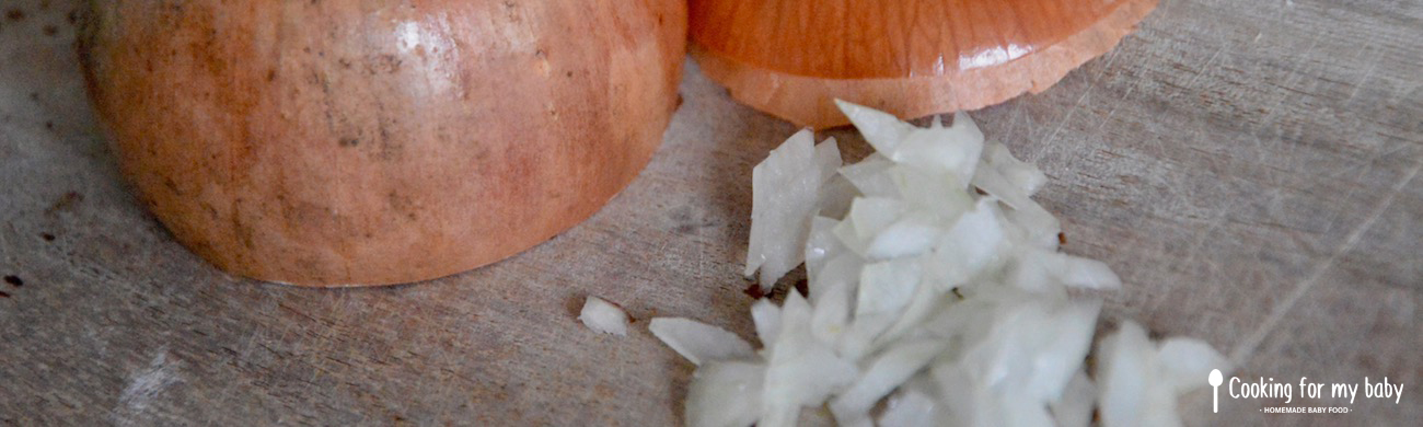 Minced onions for baby