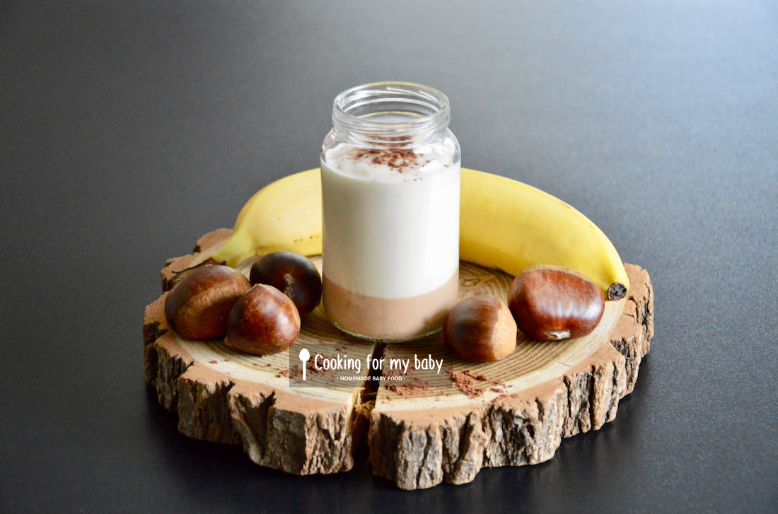 Milk-shake à la banane et crème de marron au cacao pour bébé (Dès 18 mois)