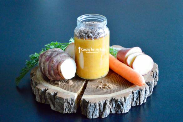 Recette de filet de canard sur purée de carotte topinambour et muscade pour bébé (Dès 9 mois)