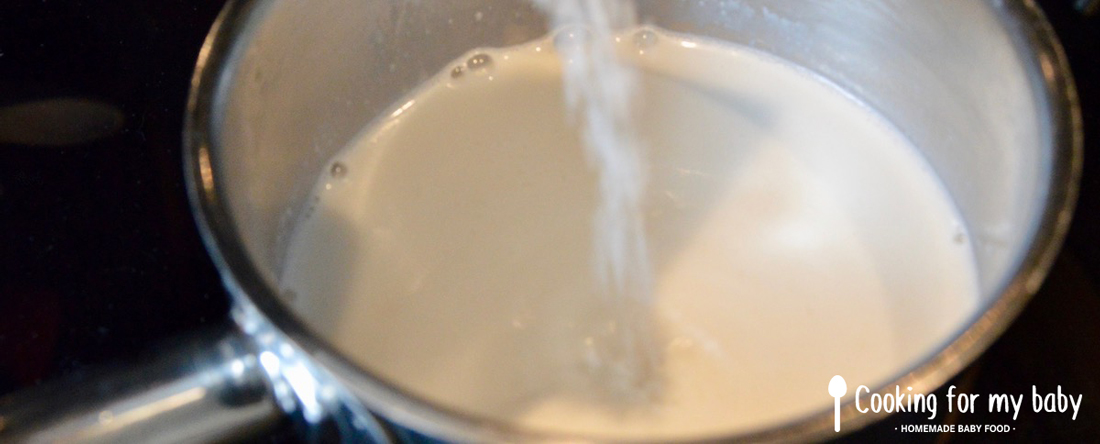 Tapioca dans lait de coco pour bébé