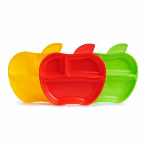 Munchkin - 3 Assiettes petite pomme pour bébé