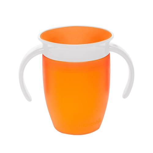 Munchkin - Tasse miracle 360ᵒ d'apprentissage pour bébé - orange - 207ml