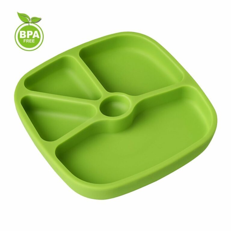 Lot De 2 Assiettes Bébé Avec Ventouses En Acier Inoxydable 304 - 3 Compartiments, Sans BPA, Lavables Au Lave-vaisselle - 10