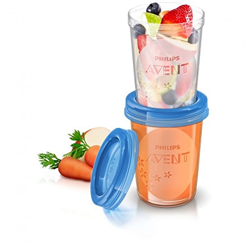 Philips Avent - 5 petits pots de conservation 240 ml - couvercles vissables