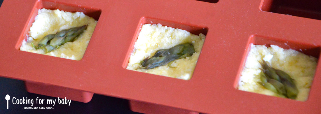 Recette De Cubes De Polenta Asperge Verte Et Feta Pour Bebe Des 10 Mois Cooking For My Baby