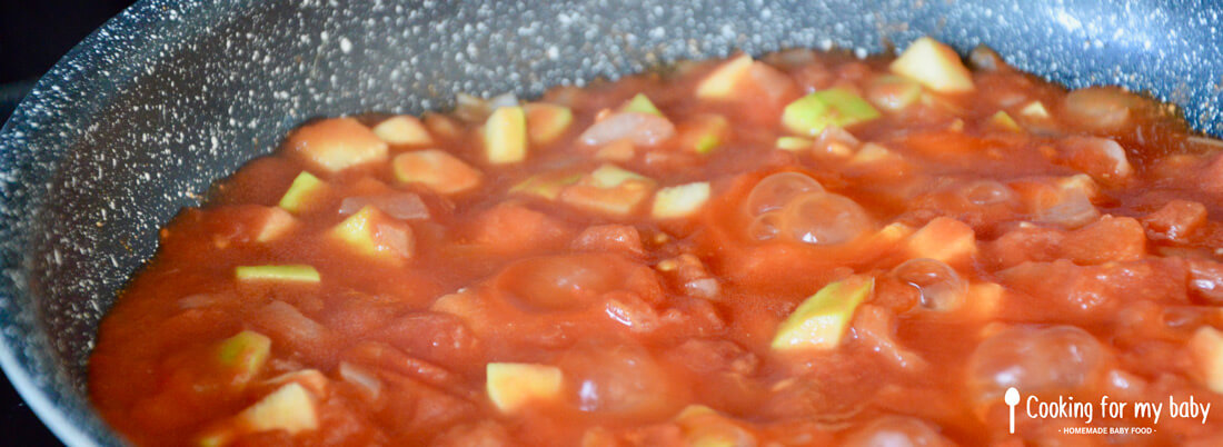 Recette De Pates A La Sauce Tomate Express Pour Bebe Des 8 Mois Cooking For My Baby