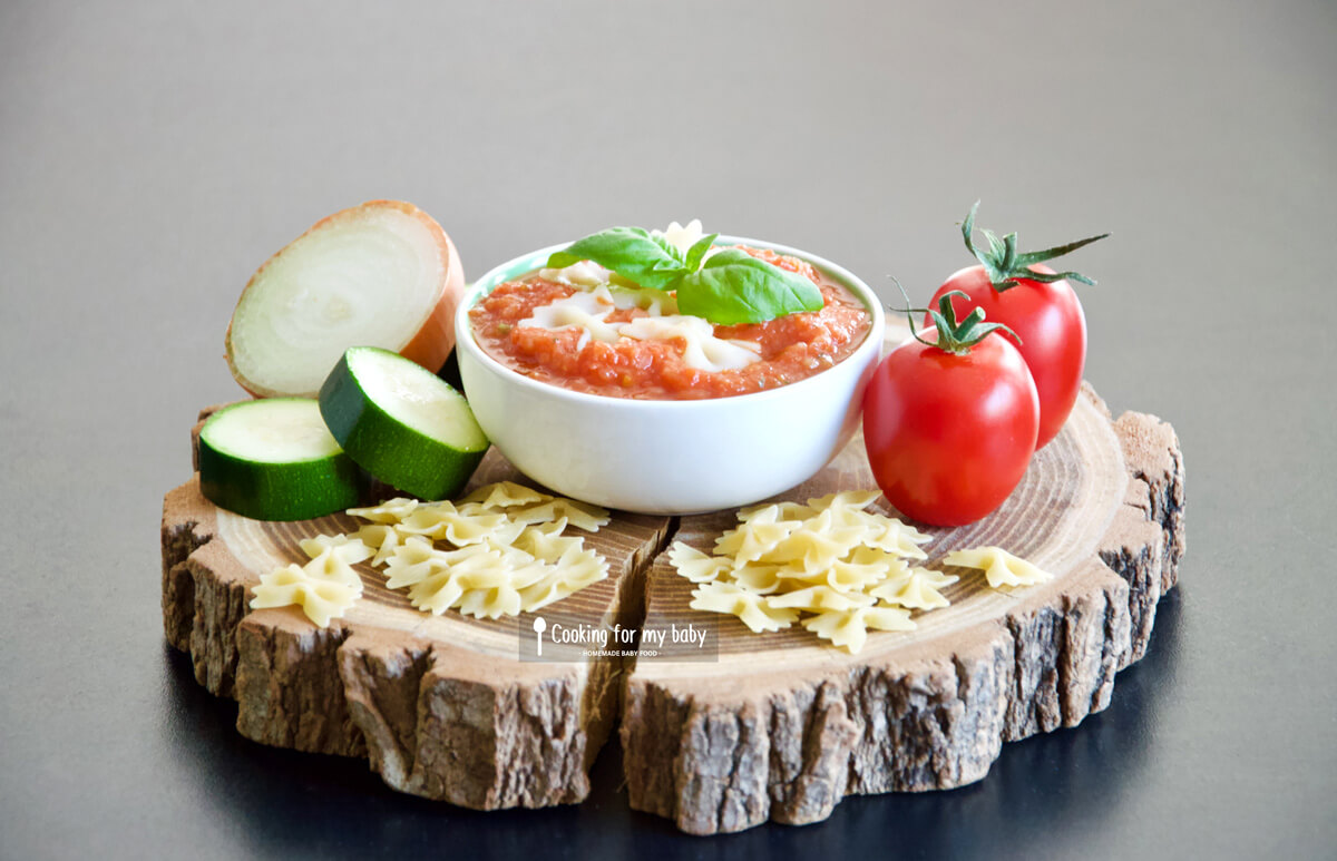 Repas du soir pour bébé aux courgettes, tomates et pâtes étoiles - Elodie  cuisine pour vous partager sa passion