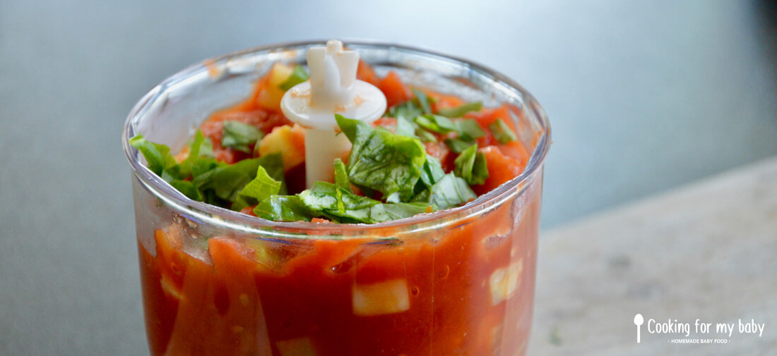 Sauce tomate basilic pour bébé