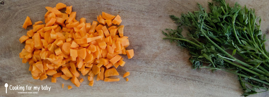 Sliced carrot for baby blanquette