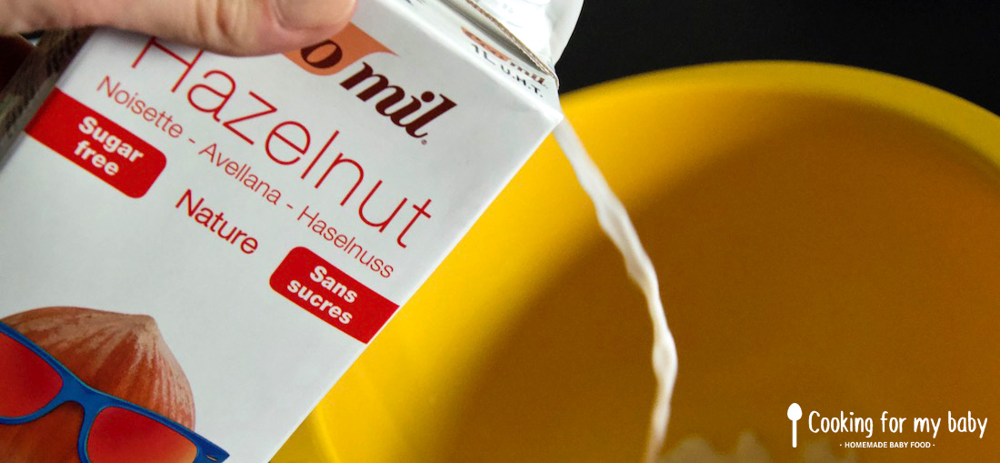 Hazelnut milk for baby brioche