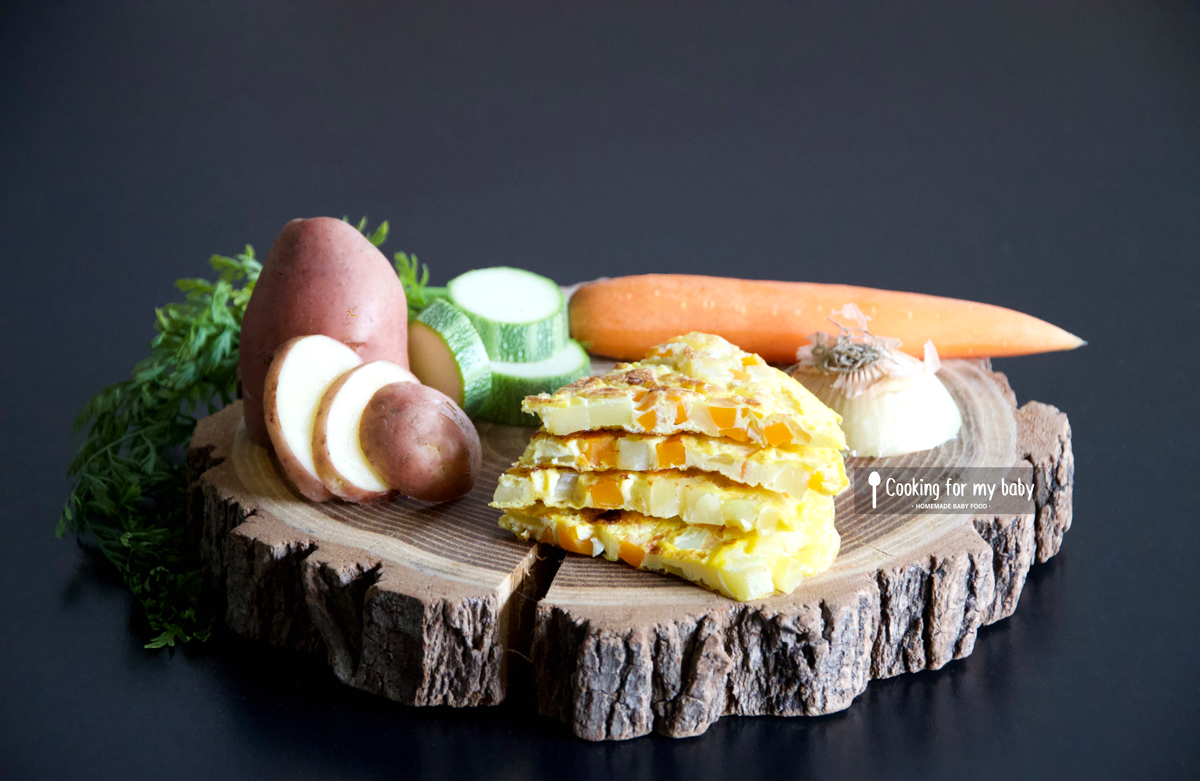 Recette de tortilla de légumes pour bébé (Dès 12 mois) • Cooking for my baby