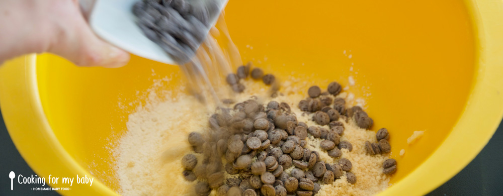 Chocolate chips for baby cookies