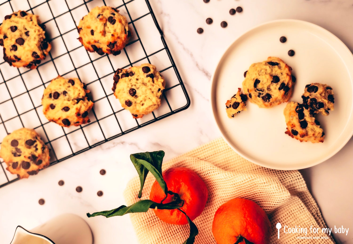 Recette De Cookies Pour Bebe Clementine Et Chocolat Pour Noel Des 12 Mois Sans Oeuf Cooking For My Baby
