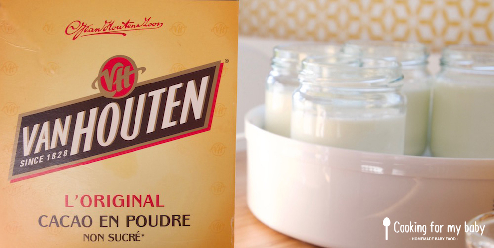 Recette de yaourt au chocolat pour bébé (Dès 6 mois) 2 Cacao Van Houten pour yaourts maison pour bébé